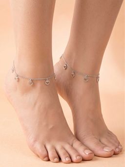 925 SILLER - 925 Pure Silver The Lover's Walk Multi-Heart Pair (Pack of 2)