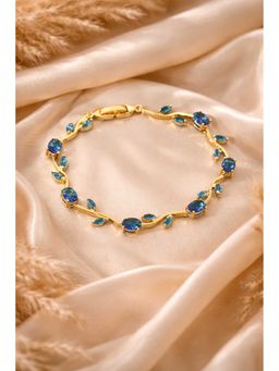 VIEN - Blue Stainless Steel Gold Plated Stones Bracelet