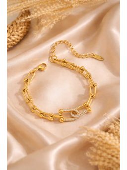 VIEN - Gold Stainless Steel Gold Plated Statement Bracelet