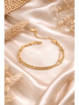 VIEN - Gold Stainless Steel Gold Plated Statement Bracelet