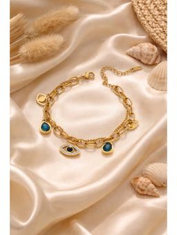 VIEN - Blue Stainless Steel Gold Plated Stones Bracelet