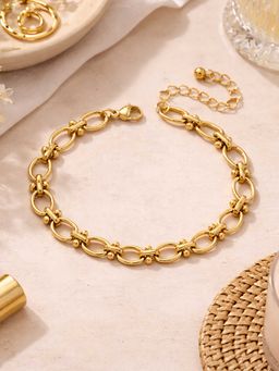 VIEN - Gold Stainless Steel Gold Plated Statement Bracelet