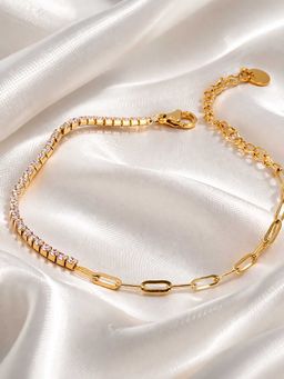 VIEN - Gold Stainless Steel Gold Plated Statement Bracelet