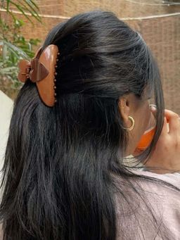 Hair Drama Co. - Love Lock Claw Clip - Brown