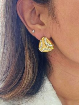 TAAHIRA JEWELLERY - 18K Gold Plated Rumi Zircon Earrings