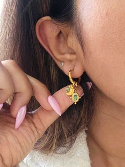 TAAHIRA JEWELLERY - 18K Gold Plated Vera Charm Cuff Earrings