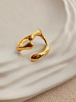 TAAHIRA JEWELLERY - 18K Gold Plated Freya Adjustable Ring