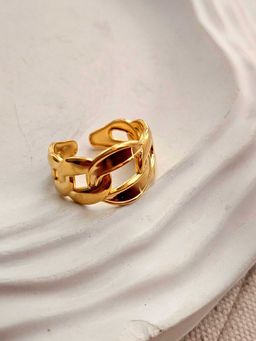 TAAHIRA JEWELLERY - 18K Gold Plated Multi Link Ring
