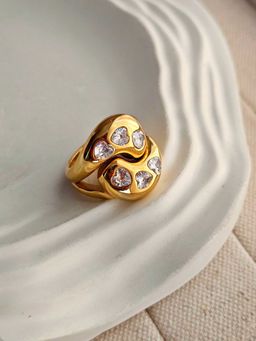 TAAHIRA JEWELLERY - 18K Gold Plated Joy Statement Ring
