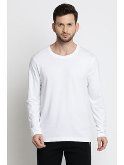 Van Heusen Innerwear - Men Athleisure Crew Neck & Full Sleeve T-Shirt - White