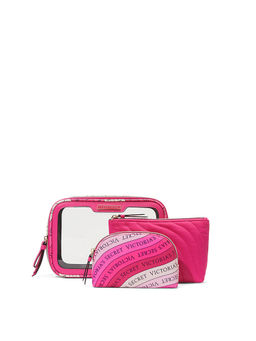 Victoria's Secret - Hot Pink Makeup Bag (Set of 3)