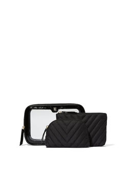 Victoria's Secret - Black 3-Piece Makeup Bag (Set of 3)