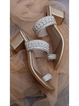 Shradha Hedau Footwear Couture - Caitlin Beige Heels