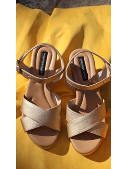Shradha Hedau Footwear Couture - Kiaara Beige Wedges Heels