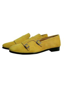 SHUTIQ - Amber Double Monk Yellow Shoes