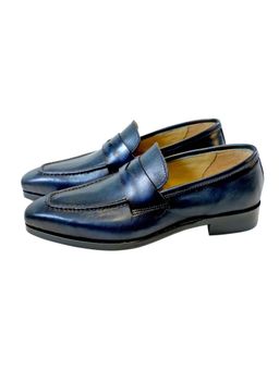 SHUTIQ - Antibes Midnight Sapphire Blue Lather Loafers
