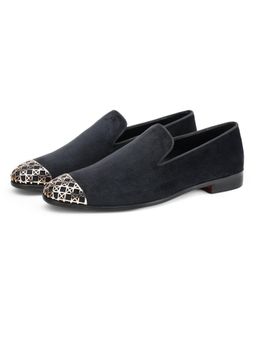 SHUTIQ - Argyle Coal Black Lather Loafers