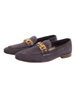 SHUTIQ - Baoli Gold Black Lather Loafers
