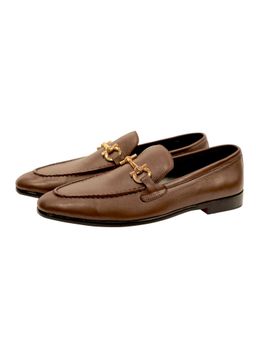 SHUTIQ - Baoli Gold Cocoa Loafers