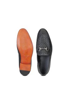 SHUTIQ - Barek Horsebit Coal Black Loafers