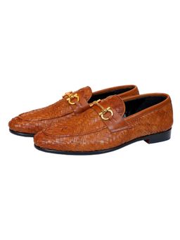 SHUTIQ - Barek Horsebit Tan Loafers