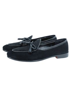SHUTIQ - Barzan Batwing Coal Loafers