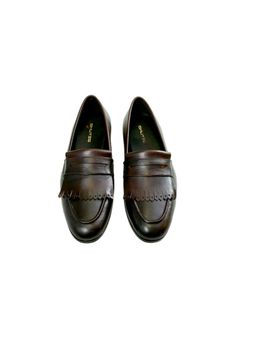 SHUTIQ - Burgundy Fringes Bar Loafers