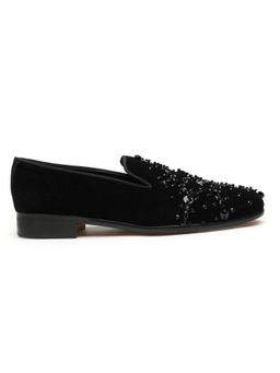 SHUTIQ - Diamante Coal Black Loafers