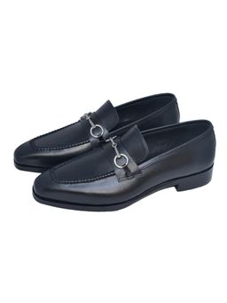 SHUTIQ - Enzo Horsebit Coal Loafers