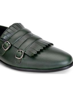 SHUTIQ - Green Lather Double Monk Straps