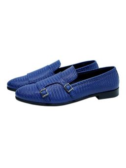 SHUTIQ - Herringbone Sapphire Loafers