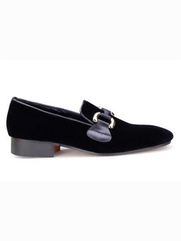 SHUTIQ - Hyder Coal Black Lather Loafers