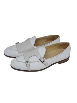 SHUTIQ - Ivory Batwing Monk Straps Shoes