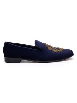SHUTIQ - Javar Antique Blue Loafers