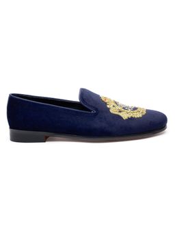 SHUTIQ - Javar Gold Blue Loafers