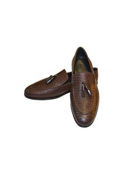 SHUTIQ - Kiltie Herringbone Loafers