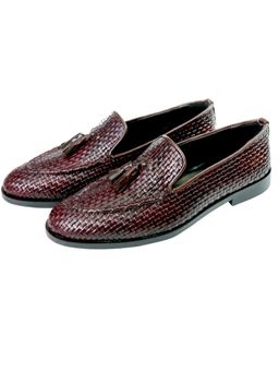 SHUTIQ - Kiltie Manalo Burgundy Loafers