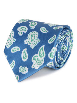 Tossido - Blue Printed Microfiber Necktie