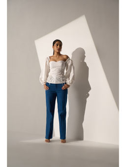 Myclo - Dream Girl - Top and Solid Straight Pant (Set of 2)