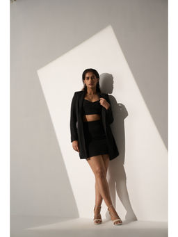 Myclo - Black Beauty - Black Blazer with Skirt and Top (Set of 3)