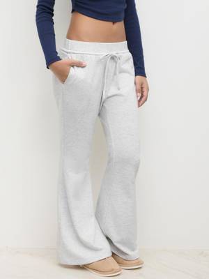 Low Riding Sweats Buy Cider Terry Low Rise Elastic Waist Flared Sweatpants (XS) Online