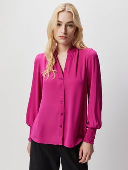 Cover Story - Pink Solid Formal Shirt