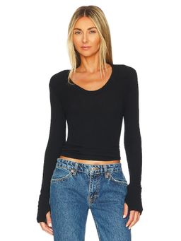 Enza Costa - Cashmere Easy Cuffed U Top