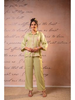 Juniper - Women Flora Mint and Pink Embroidered Kurta With Pant