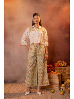 Juniper - Women Ivory Folk Mosaic Tunic With Pant