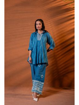 Juniper - Women Neel Rekha Indigo Tunic With Pant