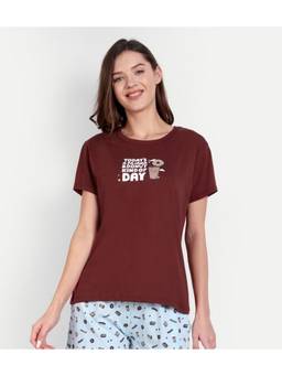 Bedtime Story - Maroon Donut T-Shirt