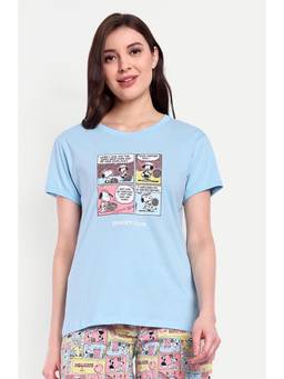 Bedtime Story - Comic Blue T-Shirt