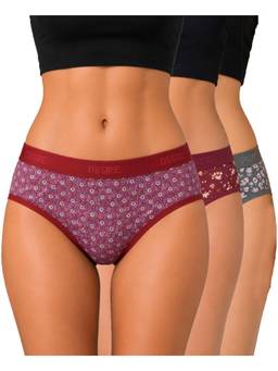 T.T. - Womens Desire Hi-Cut Printed Panties (Pack of 3)