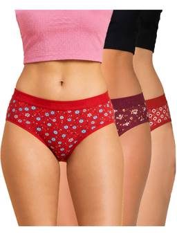 T.T. - Womens Desire Hi-Cut Printed Panties (Pack of 3)